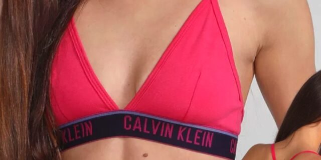 Top Calvin Klein Underwear Triângulo Logo Pink