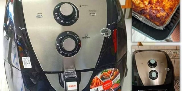 Fritadeira Sem Óleo Air Fryer 8L, Mondial, Preto/Inox, 1900W, 127V – AFN-80-BI