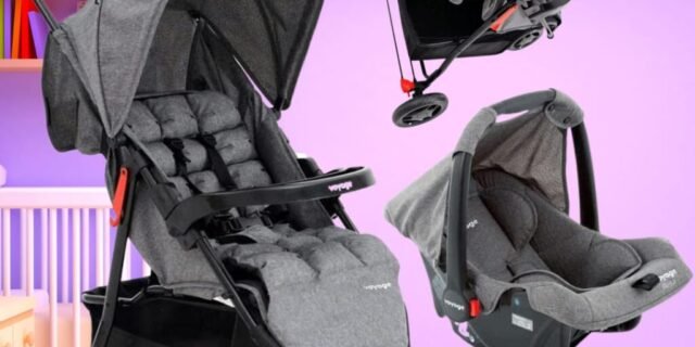Carrinho Passeio e Bebê Conforto TS Delta Pro Mescla Voyage