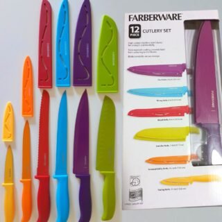 Conjunto de facas de talheres de resina antiaderente Farberware, 12 peças