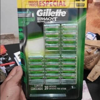 Carga para Aparelho de Barbear Gillette Mach3 Sensitive 20 unidades
