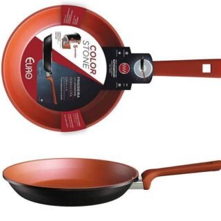 Frigideira 26 cm ColorStone de alumínio com antiaderente Terracota, ALU8358-TC, Euro Home
