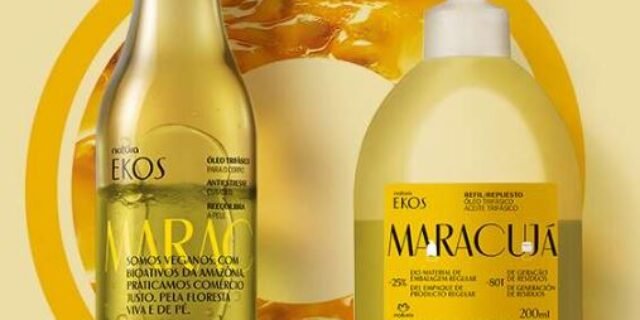 Conjunto Óleo Trifásico Desodorante Corporal Ekos Maracujá com Refil