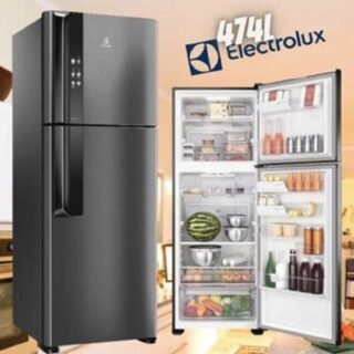Geladeira Electrolux Inverse Inverter com Autosense 490L Black Inox Look (IB54B) SÓ 220V