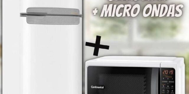 Geladeira/Refrigerador Continental Frost Free – Duplex 472L + Micro-ondas 21L Branco