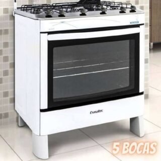 Fogão 5 Bocas Esmaltec Ágata – Acendimento Automático Branco