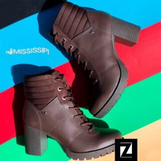 Bota Coturno Mississipi Salto Bloco Médio Feminina (3 Cores)