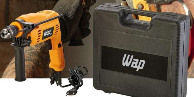 WAP Furadeira De Impacto E Parafusadeira Efpi 700K10 Elétrica Kit Mandril 3/8′ 700W 127V