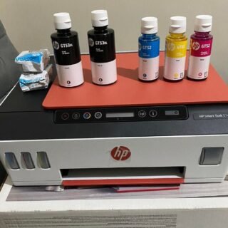Multifuncional HP Smart Tank 514 – Tanque de tinta (3YW74A), Branco/Vermelho