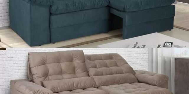 Sofá Retrátil Reclinável 4 Lugares Velosuede – Cristal Next Sofás