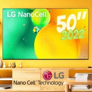 2022 Smart TV LG 50″ 4K NanoCell 50NANO75 3x HDMI 2.0 Nvidia GEFORCE NOW ThinQAI Smart Magic Google Alexa