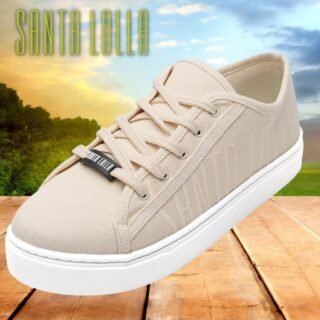 Tênis Santa Lolla Logo Bege