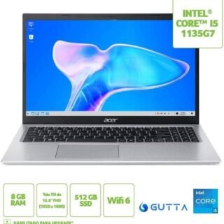 Notebook Acer Aspire 5 A514-54-56LF Intel Core i5 11ª Gen Linux Gutta 8GB 256GB SDD 14″ Full HD