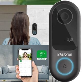 Vídeo Porteiro Inteligente Wi-Fi Allo w3 Preto Intelbras
