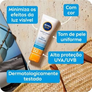 NIVEA SUN Protetor Solar Facial Beauty Expert Com Cor FPS 50 50g