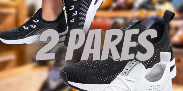 Combo 2 Pares Tênis Feminino Esportivo Vili para Academia Caminhada (2 Opções)