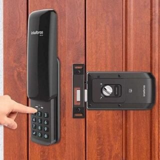 Fechadura Digital Para Uso Interno e Externo FR 10 Preto Intelbras