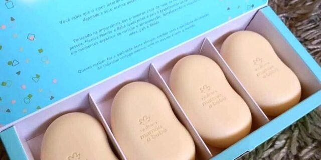 Presente Sabonete Mamãe e Bebê – 4 un de 100 g cada