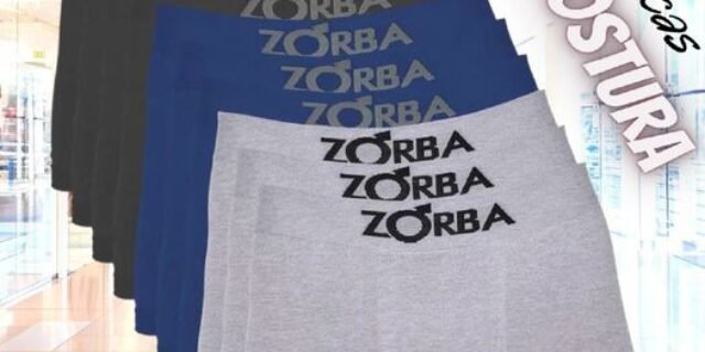 Kit com 10 Cuecas Zorba Boxer Algodão Sem Costura 781 Colorido SÓ P