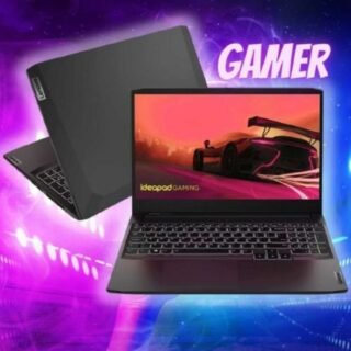 Lenovo Notebook ideapad Gaming 3 R7-5800H 8GB 256GB SSD PCIe GTX 1650 4GB 15.6″ FHD W11 82MJ0001BR, preto