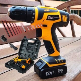 WAP Parafusadeira E Furadeira A Bateria Li-Ion 12V Bpf 12K3 Carregador Bivolt Sem Fio Com Maleta E Kit De 13 Acessórios