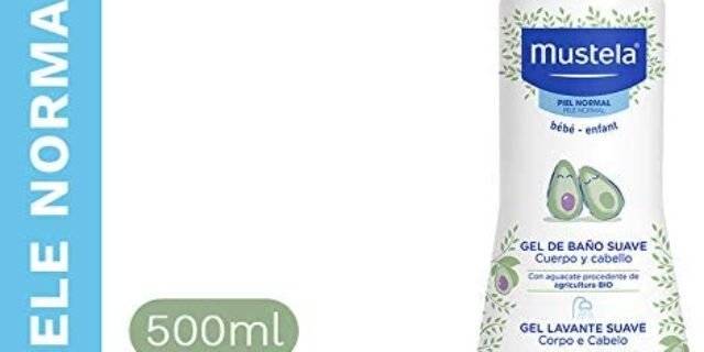 Mustela Gel Lavante Suave com Abacate Orgânico 500ml – Sabonete Líquido Corpo e Cabelo para bebês