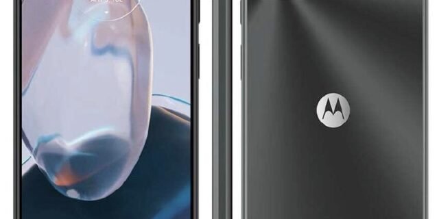 Smartphone Motorola Moto E22 Grafite 32GB, 2GB RAM, Tela de 6.5”, Câmera Traseira Dupla, Android 12 e Processador Octa Core