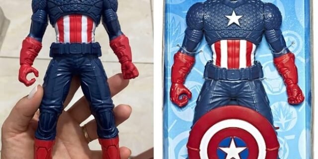 Boneco Marvel Olympus Capitão América ou Homem Aranha
