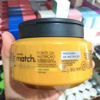 Máscara Capilar Match Fonte da Nutrição Fios Finos ou Matizadora Match. Proteção dos Loiros 250g