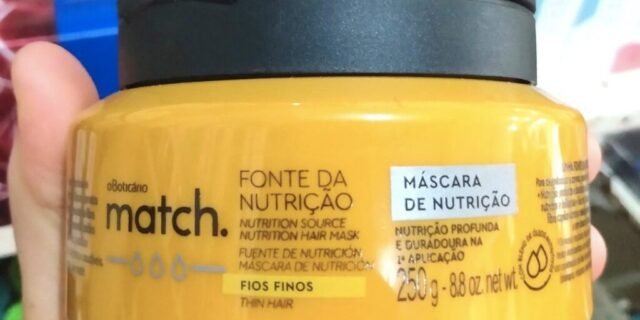 Máscara Capilar Match Fonte da Nutrição Fios Finos ou Matizadora Match. Proteção dos Loiros 250g