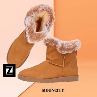 Bota Cano Curto Mooncity Pelo Feminino