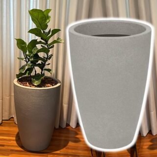Vasart Malta Vaso de Flores Cone, Granito Pedra, 38x55cm
