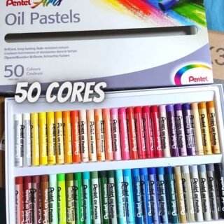 Giz Pastel Oleoso Pentel Para Desenhar Com 50 Cores