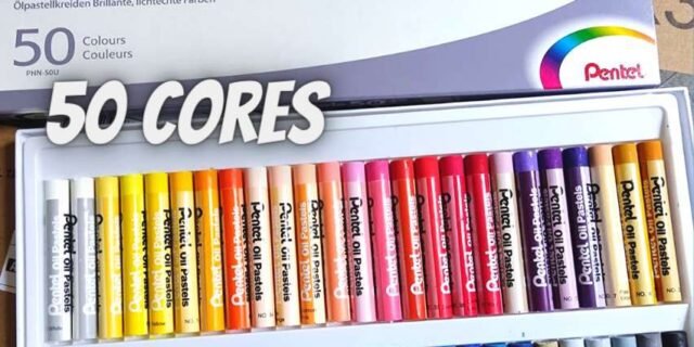 Giz Pastel Oleoso Pentel Para Desenhar Com 50 Cores