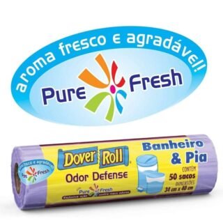 Dover-Roll Odor Defense Banheiro & Pia Lilás, Rolo com 50 Sacos