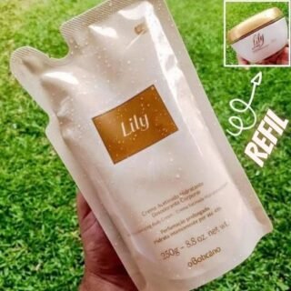 Refil Creme Acetinado Desodorante Hidratante Corporal Lily 250g (3 Opções)