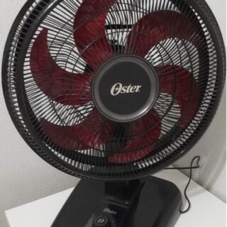 Ventilador Oster Power Fresh 2 em 1, 110V, Preto/Vermelho, 140W