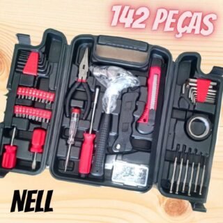 Kit Ferramentas Nell 142 Peças com Maleta