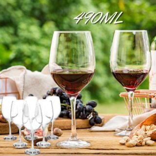 Jogo de Taças para Água em Vidro 6 Peças 490ml – Nadir Barone