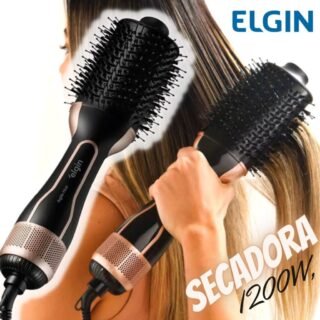Escova Secadora Agile Hair Tourmaline íon Elgin 1200W 4 em 1 Bivolt