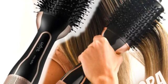 Escova Secadora Agile Hair Tourmaline íon Elgin 1200W 4 em 1 Bivolt