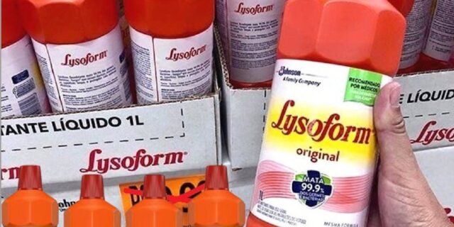 Kit Desinfetante Lysoform Líquido Bruto Original 1L com 4 unidades