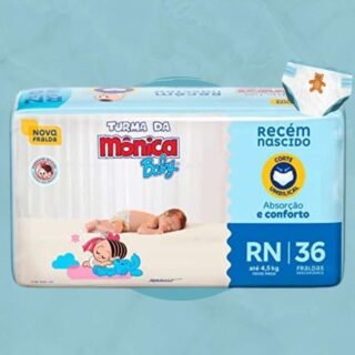 Fralda Turma da Mônica Baby Jumbo RN 36 Unidades