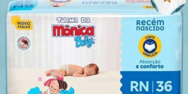 Fralda Turma da Mônica Baby Jumbo RN 36 Unidades