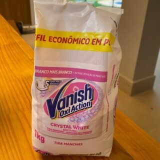 Tira Manchas Em Pó Crystal White Oxi Action Refil Econômico para roupas brancas, Vanish, 1 Kg
