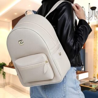 Mochila Feminina Media Forrada Lisa Zíper Casual Moderna (4 Cores)