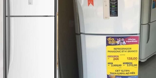 Geladeira/Refrigerador Panasonic Frost Free Duplex – Branca 387L Top Freezer NR-BT41PD1WA