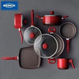 Jogo de Panelas 7Pcs Ceramic Life Easy – Vermelha