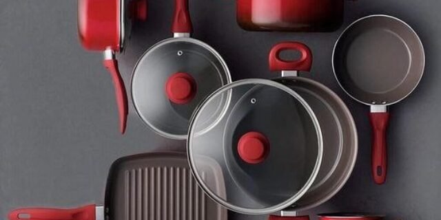 Jogo de Panelas 7Pcs Ceramic Life Easy – Vermelha