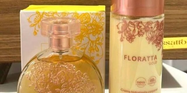 Combo Floratta Gold: Desodorante Colônia 75ml + Creme Corporal 200ml + Nécessaire Boti Amor